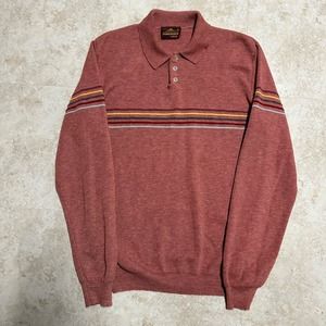 Vintage 70s Dimension by Milford Knit Pullover Polo Sweater
